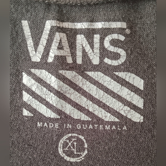 3/10 Vans Tank Top with Cut Out Back XL Junior Black Blue - Picture 6 of 6